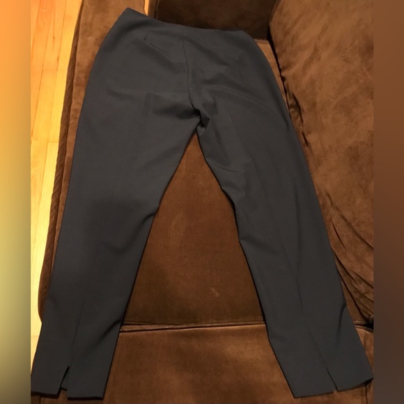 Thailan Black Cropped Slits Ankle Pants Pleated In Front S Slits On Bottom SZ 8 - Picture 6 of 8